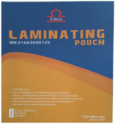 Laminating Pouches A4 125MICRON (216X303) image