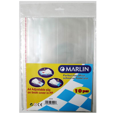 PRE-CUT BOOK COVER PLASTIC 10PKT image