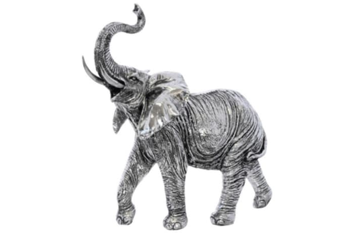 Silver Elephant Figurine  - 28 X 26cm