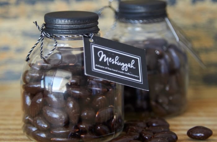 Meshuggah Sweets Panned Dark Chocolate Almonds  Gift Jar