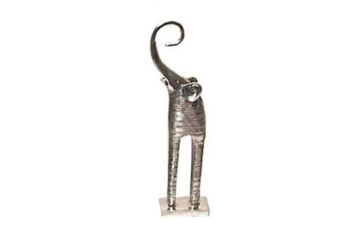 Twirly Trunk Silver Elephant Figurine  - 30cm