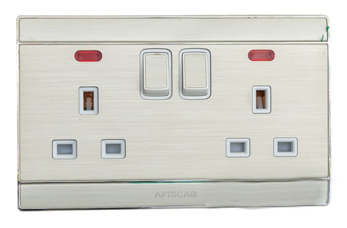 Double G Type Sockets with Switches and Indicators