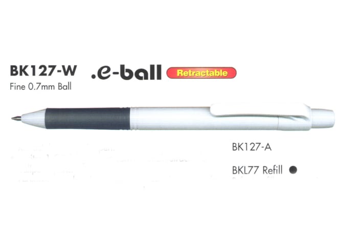 Ballpoint Pens - BK127-W Ballpoint Pen e-ball Retractable