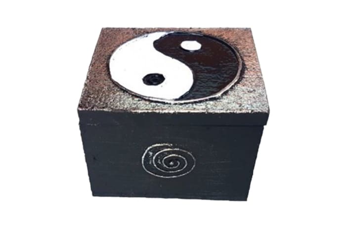 Storage Box Black Ying & Yang  Decorative Box