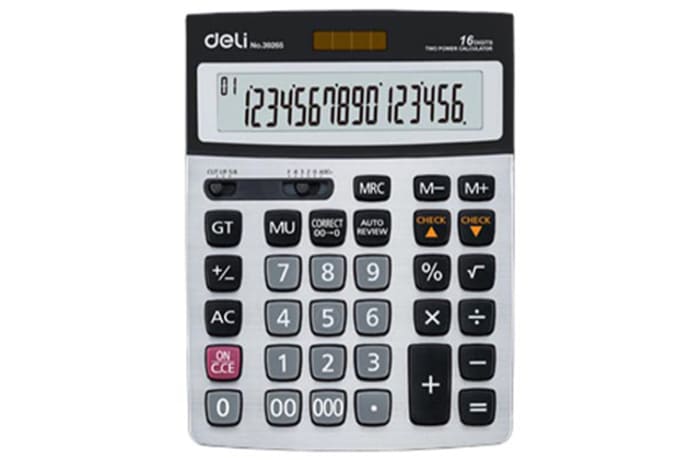 Deli Metal Calculator  Grey  No.39265