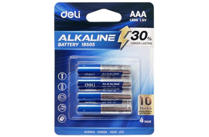 Deli Aaa Alkaline Batteries  4 Pack 18505