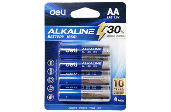 Deli Aa Alkaline Batteries  4 Pack  18501