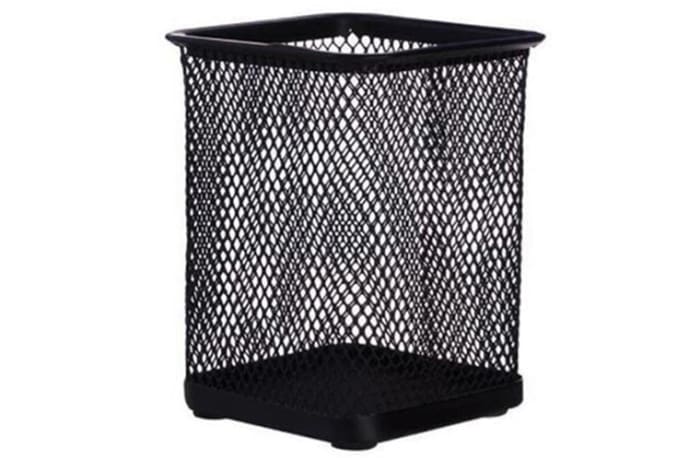 Deli Pen Holder  Square Steel Mesh 