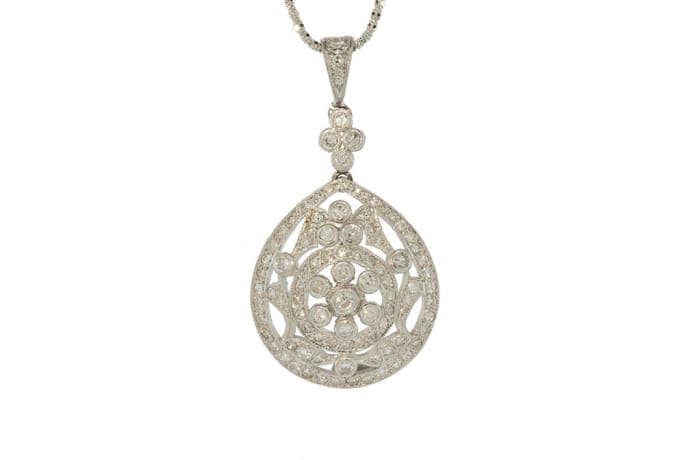 White Gold Diamond  Fancy Pendant