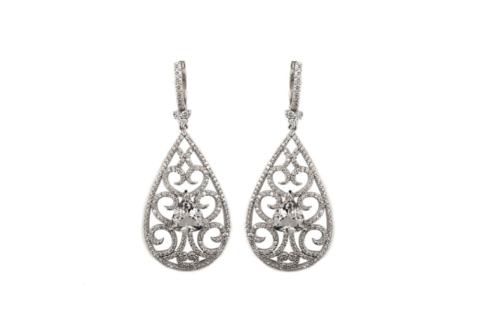  Fancy Earrings  Diamonds White Gold