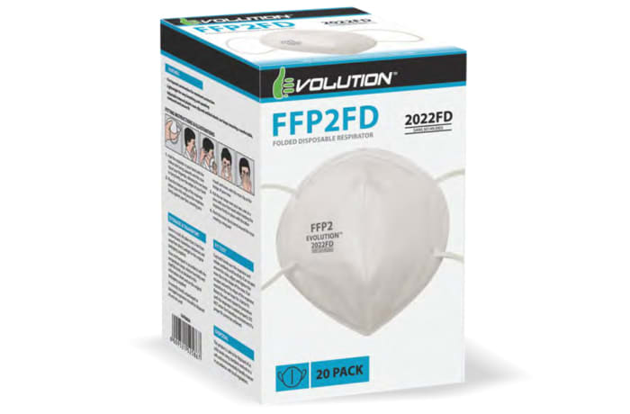 Ffp2 Evolution Folded Disposable Respirator  20 Pack