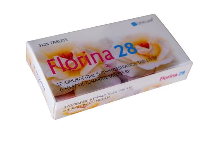 Florina 28 levonorgestrel and ethinyl estradiol contraceptive tablets