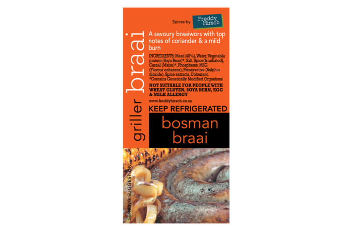 Braai - Bosman Braaiwors Label | Freddy Hirsch