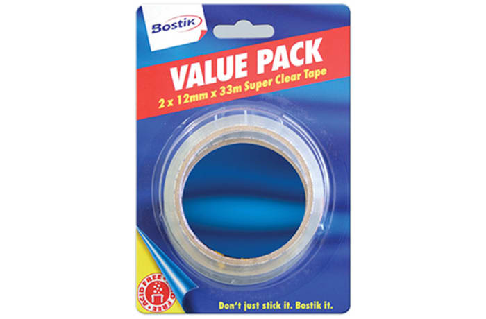 Super Clear Tape  Value Double Pack Two  12mm X 33m