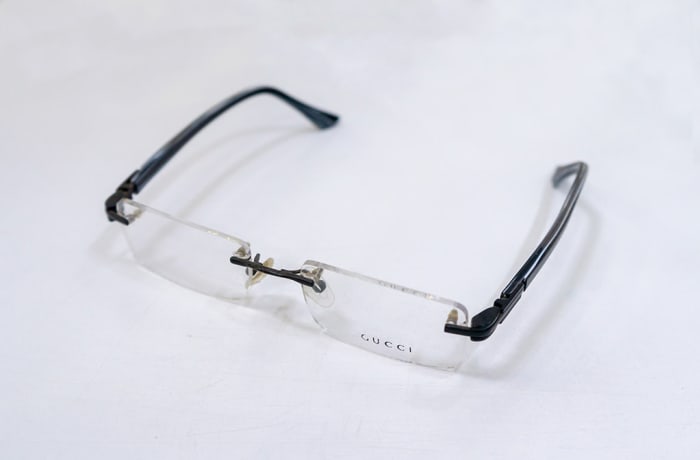 Rimless Eyeglass Frames  - Black