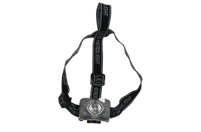 Headlight 5 Led Selectable Adjustable Settings Headlight-Pl-Bk/Gy