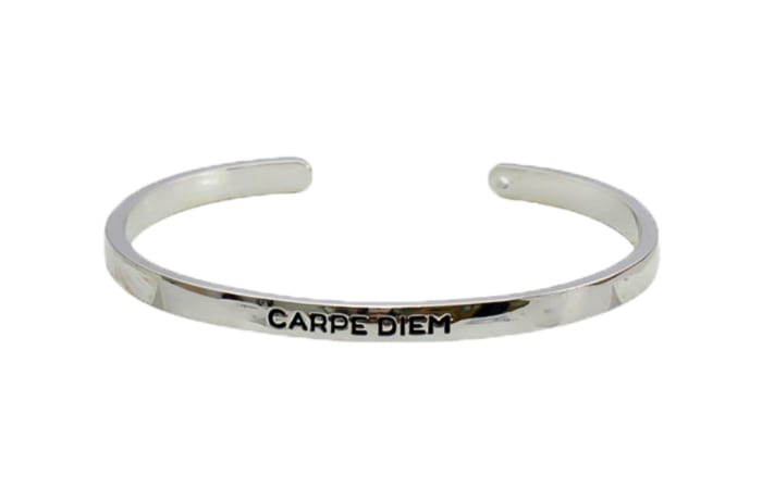 Sentiments Collection  Bangle Bracelet - Carpe Diem