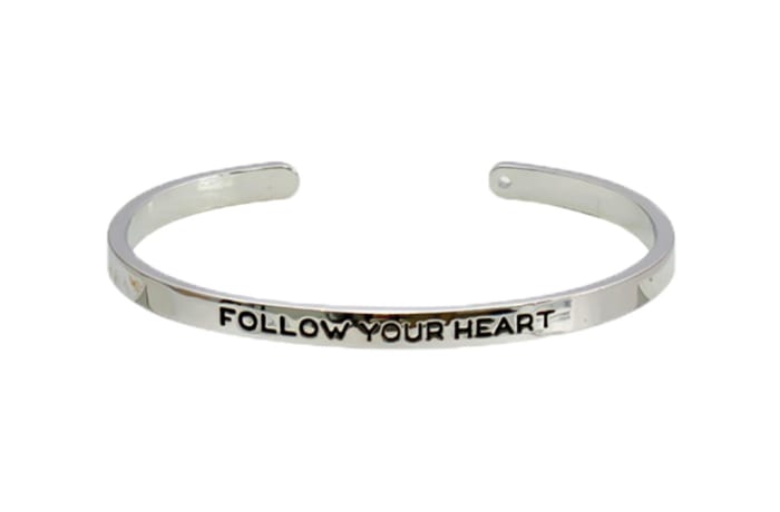 Sentiments Collection  Bangle Bracelet  - Follow Your Heart