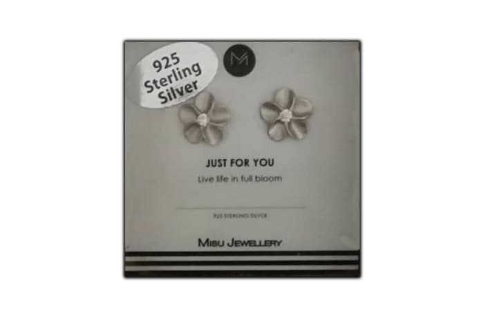 Flower Stud Earrings - 925 Sterling Silver