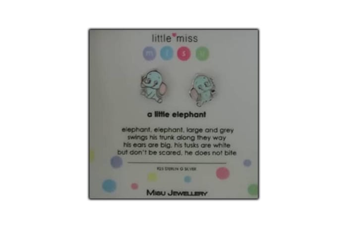 Elly Elephant Stud Earrings - 925 Sterling Silver