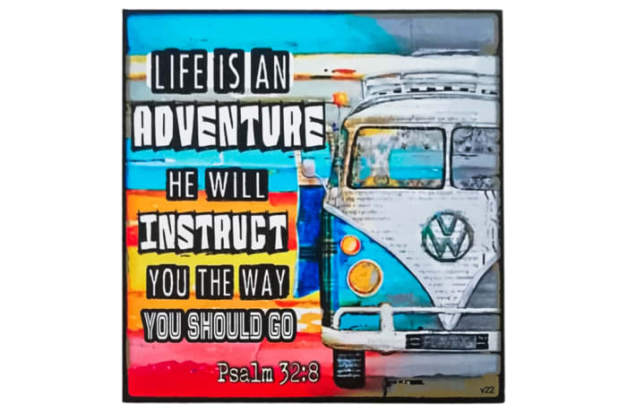 Wall Art  - Psalms 32:8  Volkswagen Bus