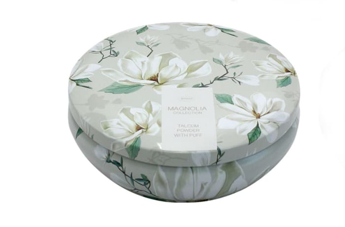 Magnolia Flowers Collection  Talcum Powder  with Puff