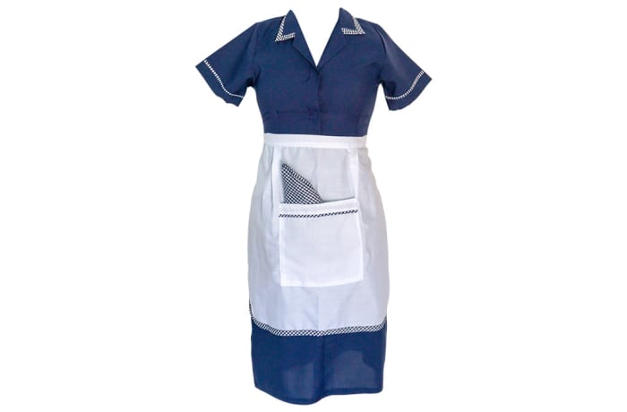 Maids Dark Blue with Apron Sizes 10 - 18 