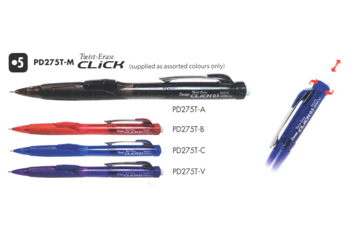 Mechanical Pencils - PD275T-M Mechanical Pencil Twist Erase Click