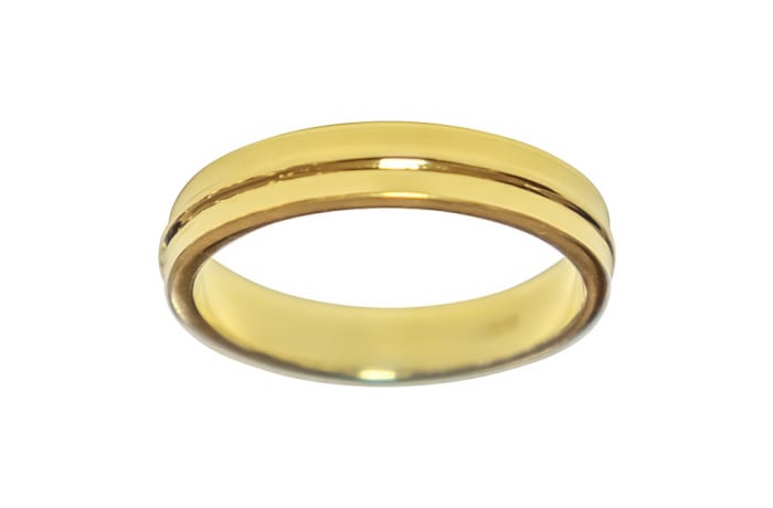 Men's Sophisticated Gold Wedding Ring Band 