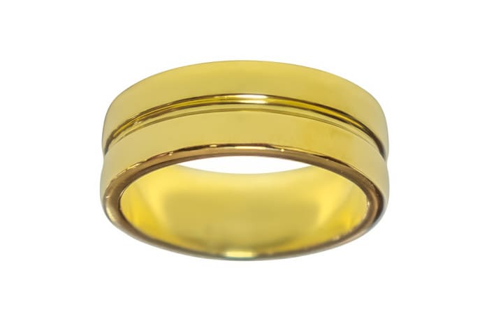 Men's Exquisite Gold Wedding Ring Band 