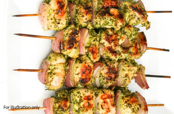 Chicken Skewers with Coriander Pesto - K170