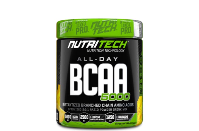 Nutritech All-Day Bcaa 5000  Instantized Branched Chain Amino Acids Powder Drink Mix  Polar Pine Flavour 180g