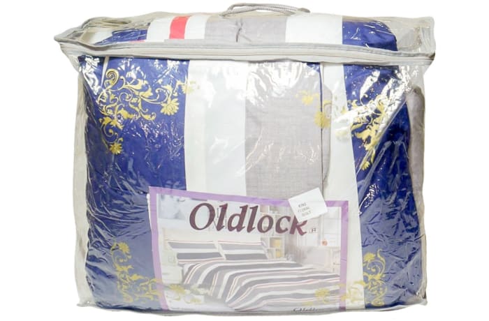 Odlock  Grey & Blue Quit Comforter 