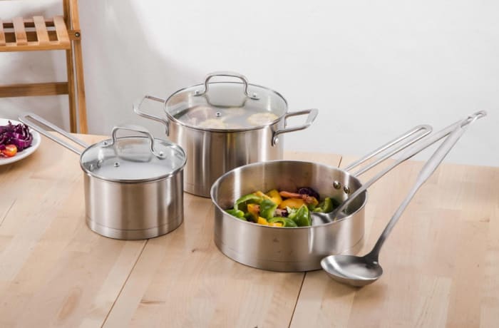 Stainless Steel Three-layer Double Bottom Pot Set of Three - TZ162024