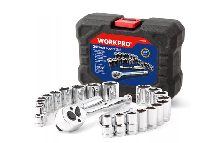  Workpro Torque Wrench Socket Tool Set - 24 Piece