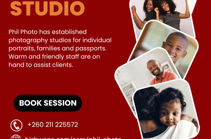 "Capture Your Moments: Our State-of-the-Art Photographic Studios Across Zambia image
