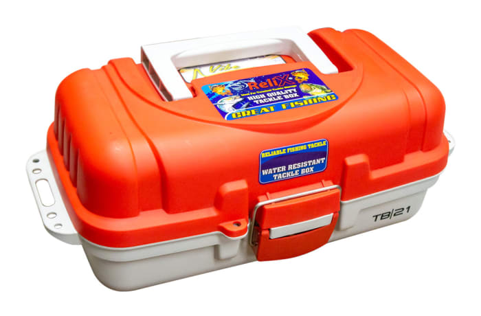 Fishing Tackle Box - Relix TB21 Tackle Box Orange and Grey