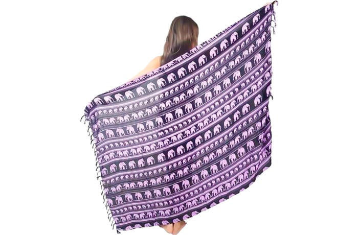 Sarong  Wrap  - Purple & Black 