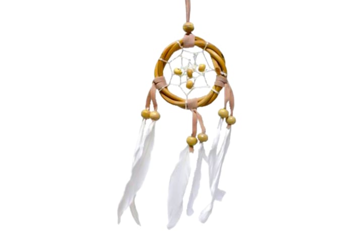 Dreamcatcher   White Rattan  - 12cm  