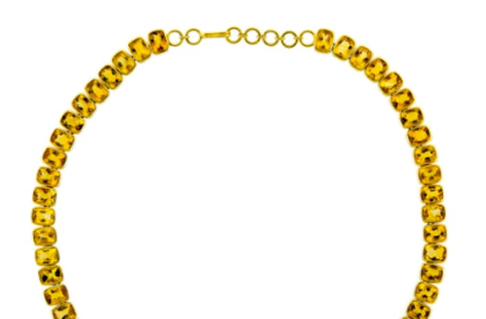 Links and Clasp  Citrine Channel Necklace