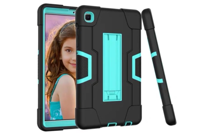 Shock Proof Case for Samsung Galaxy Tab A7 Lite - Black & Aqua