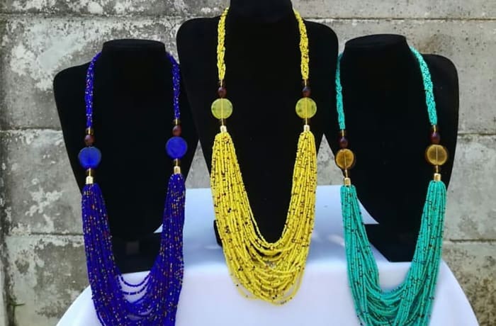 African bead strings necklace