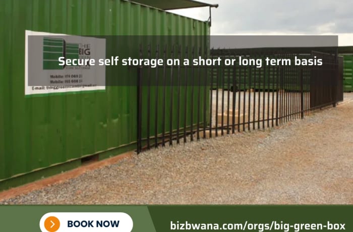 Secure self storage on a short or long term basis image