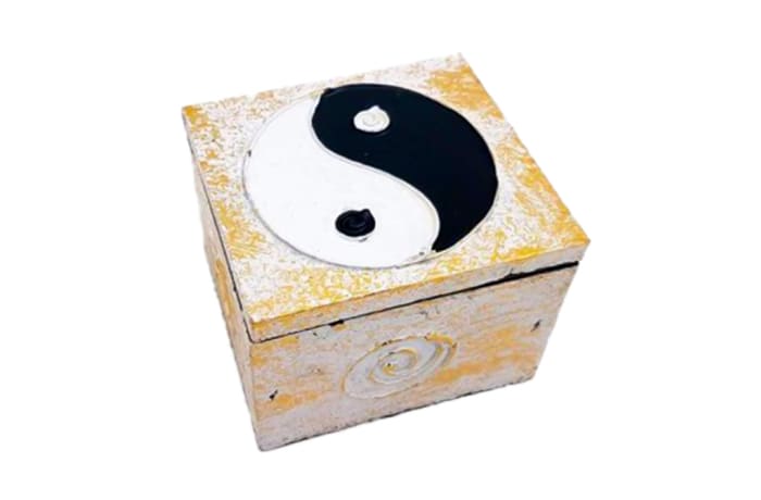 Storage Box White Ying & Yang  Decorative Box