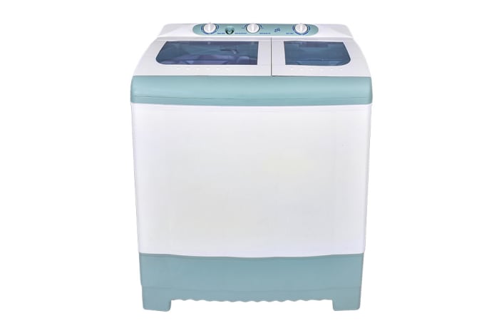 White and Turquoise Top Loader Washing Machine