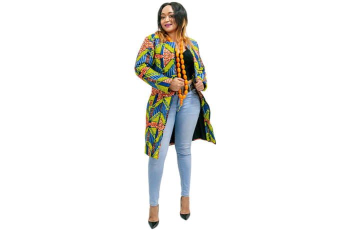 Winter Ankara Jacket - Yellow with blue