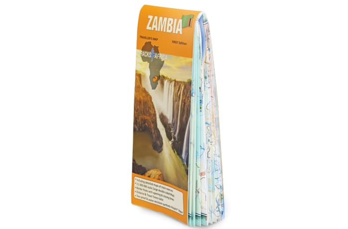 Zambia Traveller's Paper  Map First Edition 