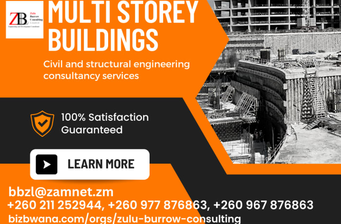 Zulu Burrow Consulting is a Zambian-based consulting firm that provides expert technical services in the construction industry.  image