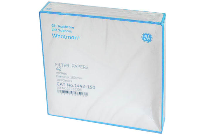 Whatman® Filter Papers  42  Ashles  Diameter 150mm 100 Circles   Cat No. 1442-150