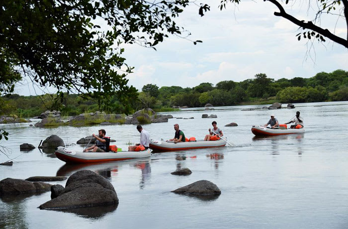 Canoeing and fishing image